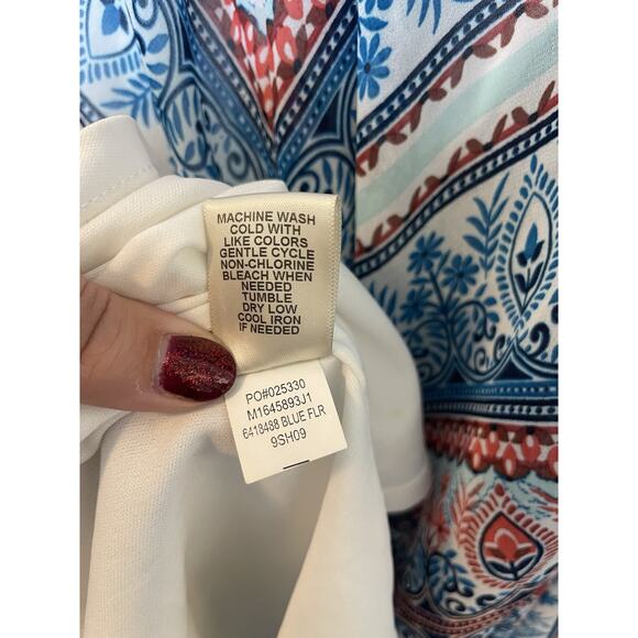 John Paul Richard Colorful Boho Midi Maxi V-Neck Handkerchief Kaftan Large Dress - Picture 9 of 11